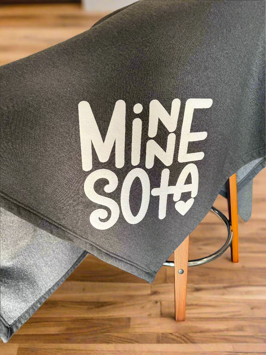 Minnesota Sweatshirt Throw Blanket