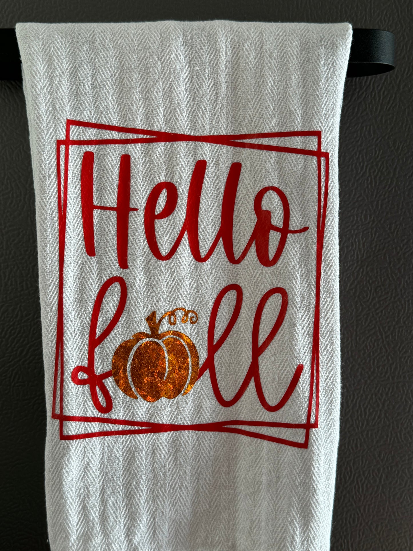 Hello Fall Tea Towel