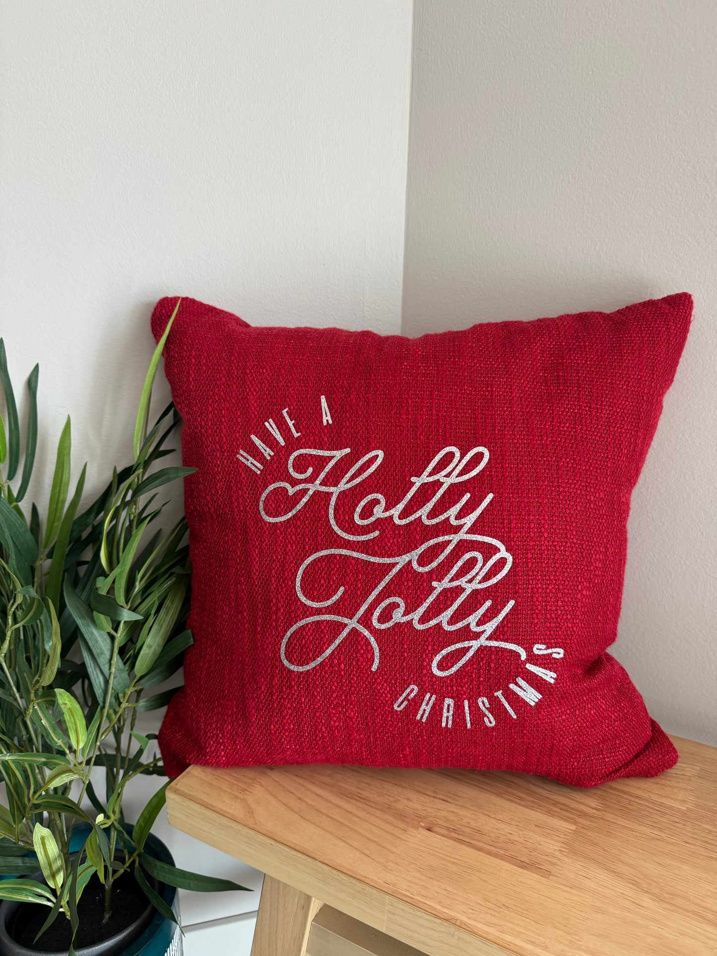 Holly Jolly Throw Pillow