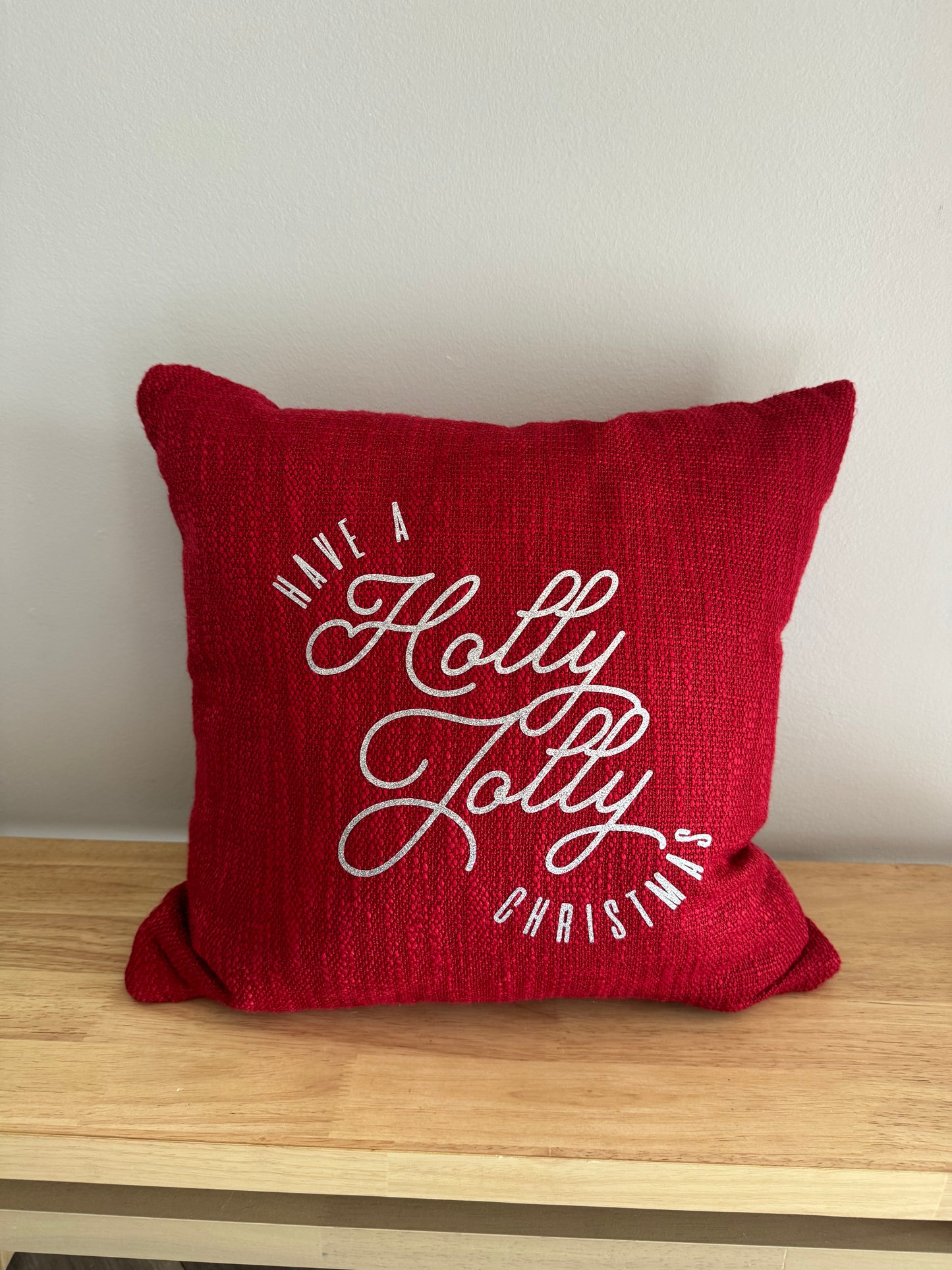 Holly Jolly Throw Pillow